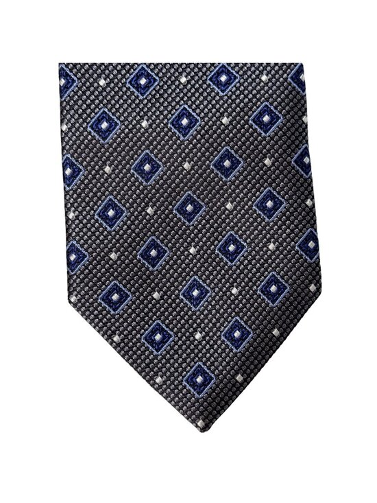 Men's Wearhouse Other - Mens Wearhouse Pronto Uomo Platinum Tie Gray & Blue Diamond Pattern Handmade 60"